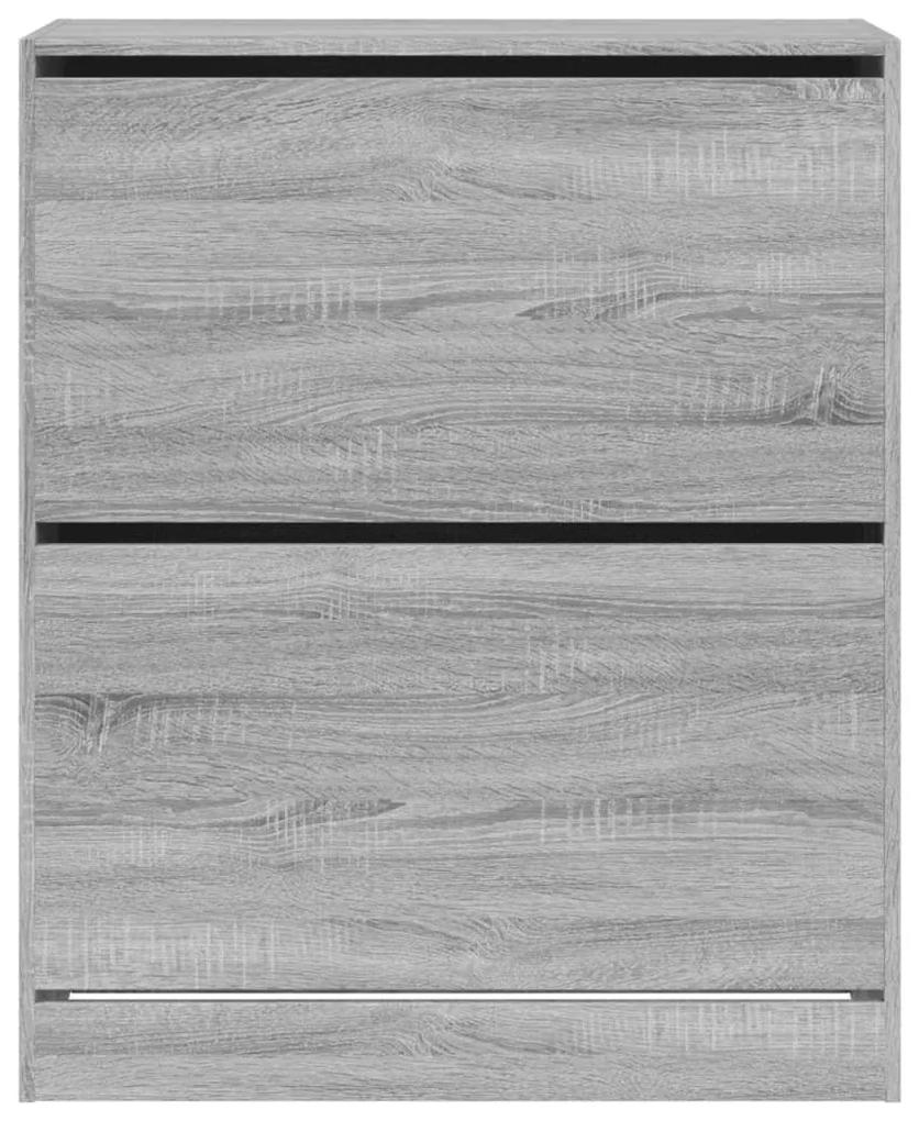 Παπουτσοθήκη Γκρι Sonoma 80x34x96,5 εκ. από Επεξεργ. Ξύλο - Γκρι