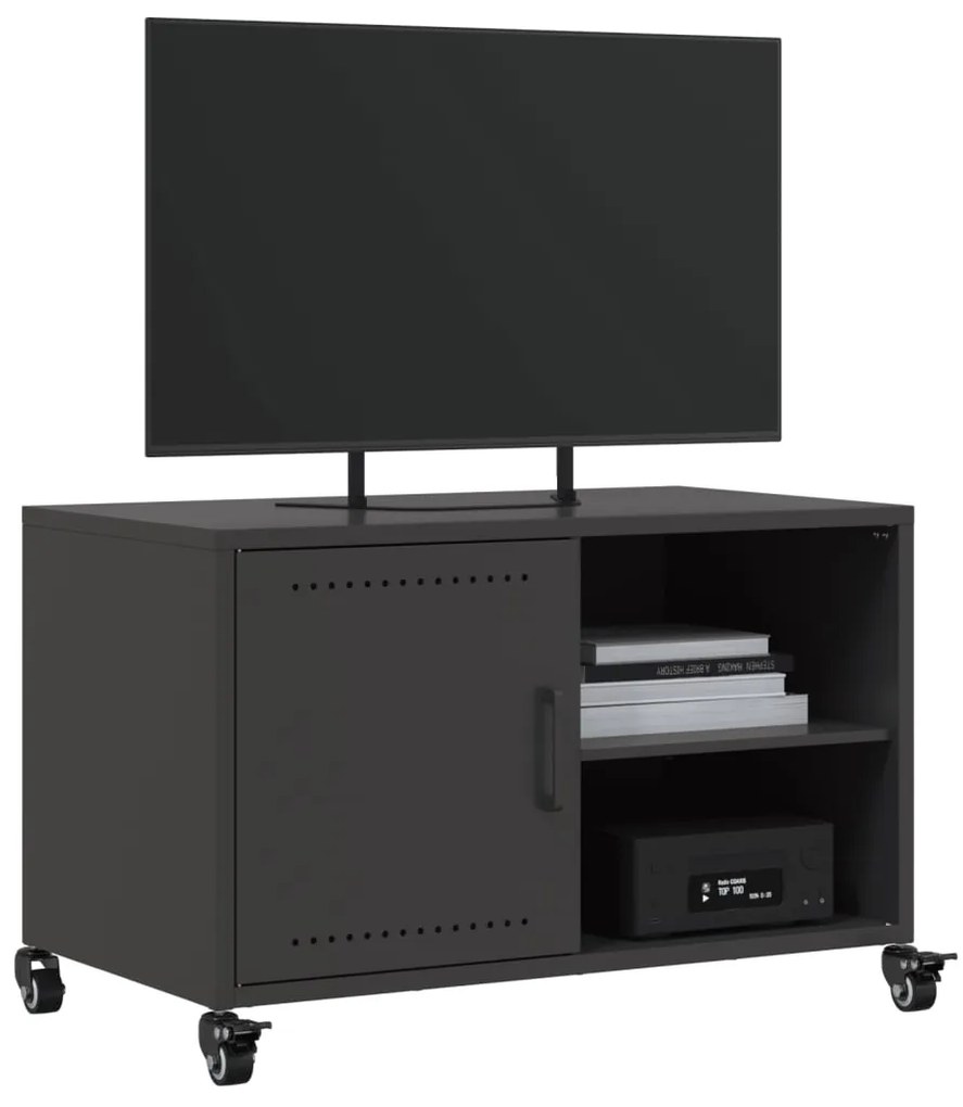 vidaXL Έπιπλο Τηλεόρασης Μαύρο 68x39x43,5 εκ. Χάλυβας