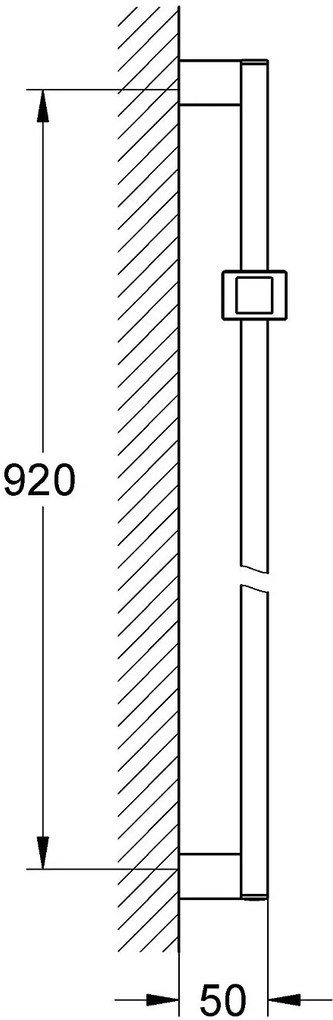 Βέργα ντουζ Grohe Euphoria Cube-Ύψος 90 εκ.