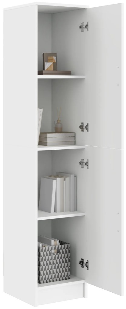 vidaXL Ψηλό Ντουλάπι Λευκό 35 x 39 x 168 εκ Επεξεργασμένο ξύλο