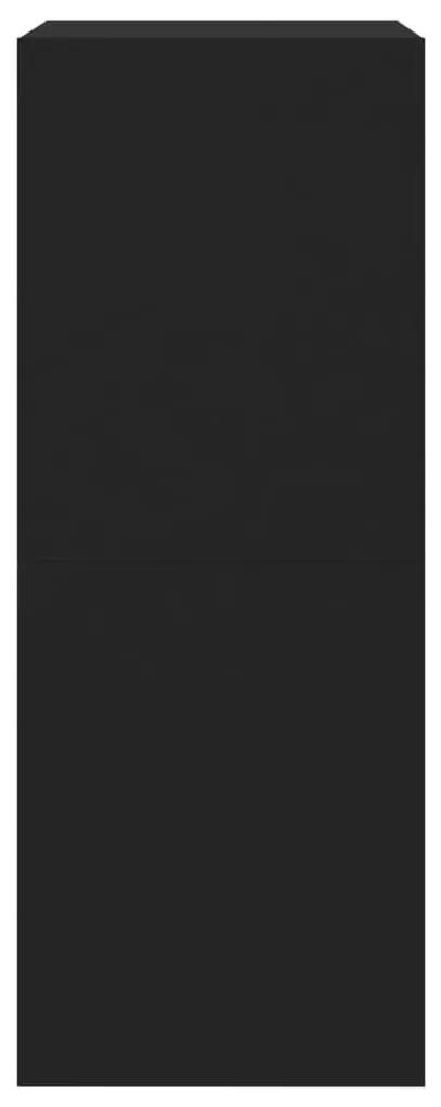Παπουτσοθήκη με 2 Ανακλινόμενα Συρτάρια Μαύρη 80x42x108 εκ. - Μαύρο