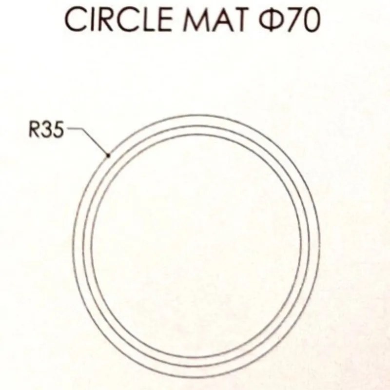 Καθρέπτης τοίχου Circle Mat Φ70 με φωτισμό Led Διακόπτης Αφής: Όχι