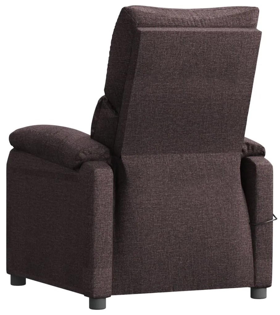 vidaXL Πολυθρόνα Ανακλινόμενη Ηλεκτρική Σκούρο Καφέ Υφασμάτινη