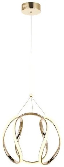 Κρεμαστό Φωτιστικό Οροφής Led Μέταλλο H30 Φ30 Eurolamp-144-15025-Χρυσό 144-15025
