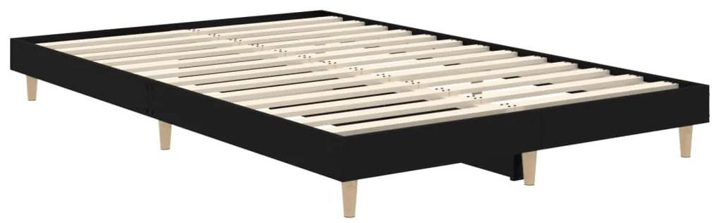 vidaXL Πλαίσιο Κρεβατιού Μαύρο 120x190 εκ. από Επεξεργασμένο Ξύλο
