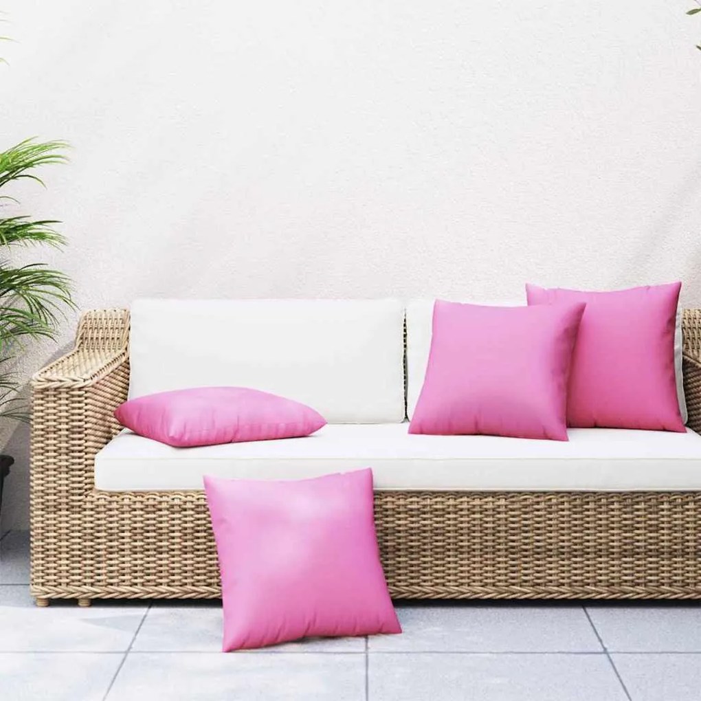 vidaXL Μαξιλάρια Ρίψης 4 pcs Ροζ 40 x 40 cm ύφασμα
