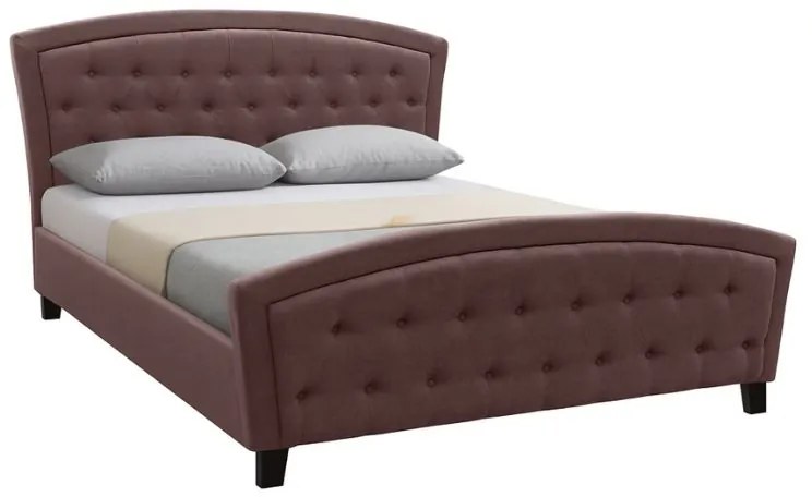 Κρεβάτι Alexia Megapap υφασμάτινο χρώμα καφέ 160x200εκ.