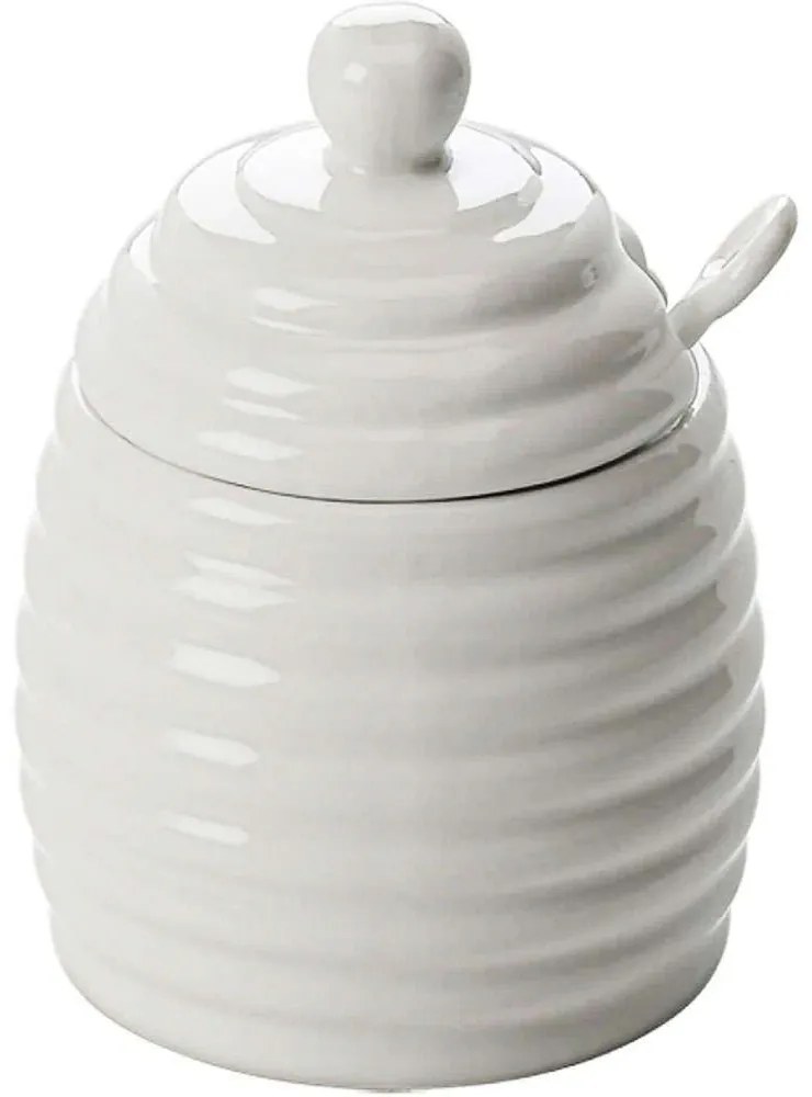 Βάζο Αποθήκευσης Μελιού Με Κουτάλι White Basics AA6233 10cm White Maxwell&amp;Williams Πορσελάνη