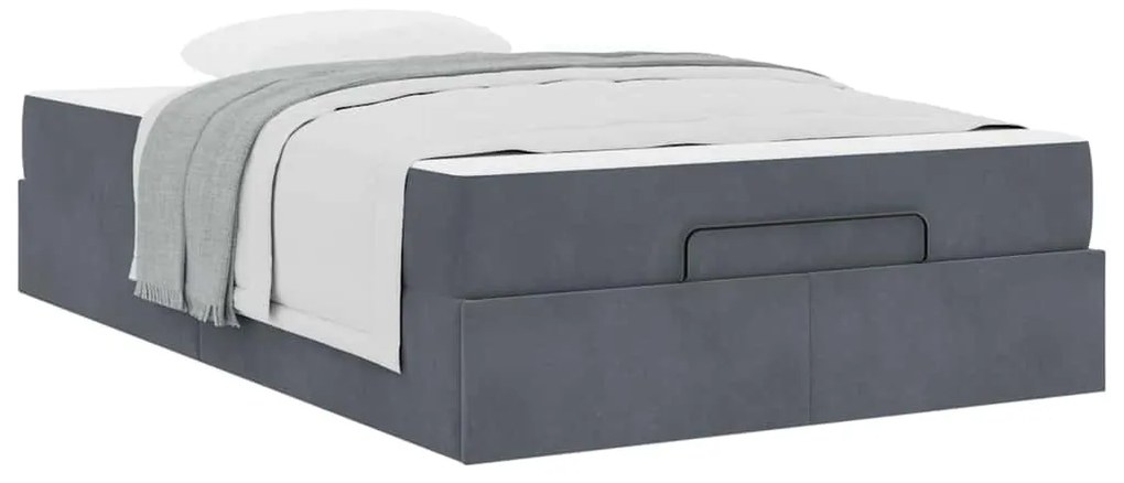 vidaXL Σκελετός Κρεβατιού Σκούρο γκρι 140 x 190 cm Βελούδο