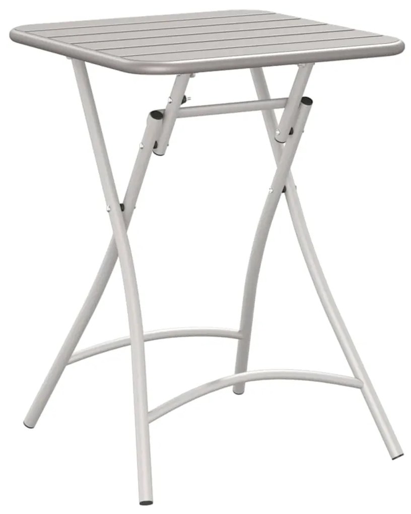 vidaXL Αναδιπλούμενο Τραπέζι Κήπου Μπεζ 55x55x73 cm από Ατσάλι
