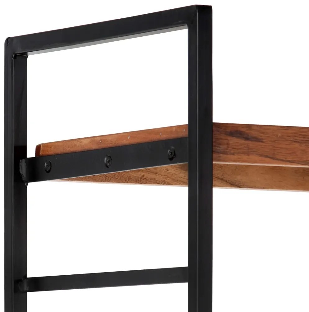 vidaXL Βιβλιοθήκη με 4 Επίπεδα 124 x 30 x 180 εκ. Μασίφ Ξύλο Ακακίας