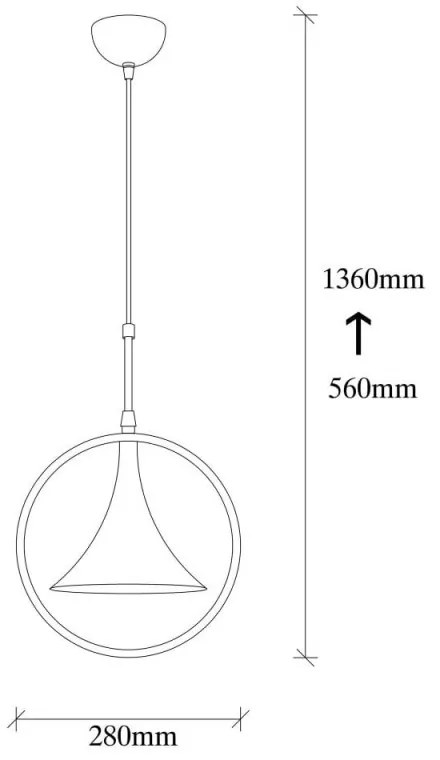 Φωτιστικό οροφής 521SHN1128, 136x28 cm, Μεταλλικό, IP20, E27, Μαύρο