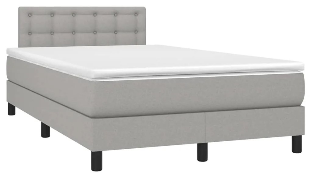 ΚΡΕΒΑΤΙ BOXSPRING ΜΕ ΣΤΡΩΜΑ &amp; LED ΑΝ.ΓΚΡΙ 120X200 ΕΚ ΥΦΑΣΜΑΤΙΝΟ 3133461