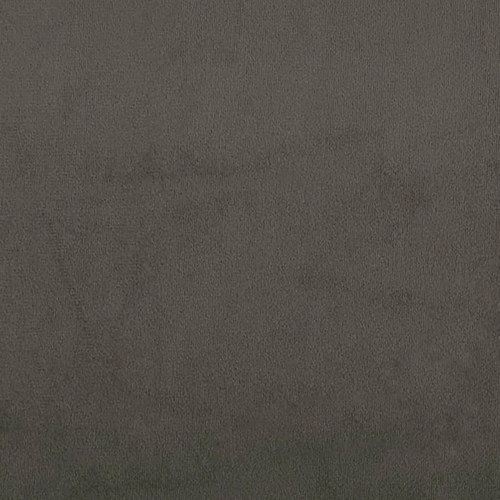 vidaXL Υποπόδιο Σκούρο Γκρι 60x60x36 εκ. Βελούδινο