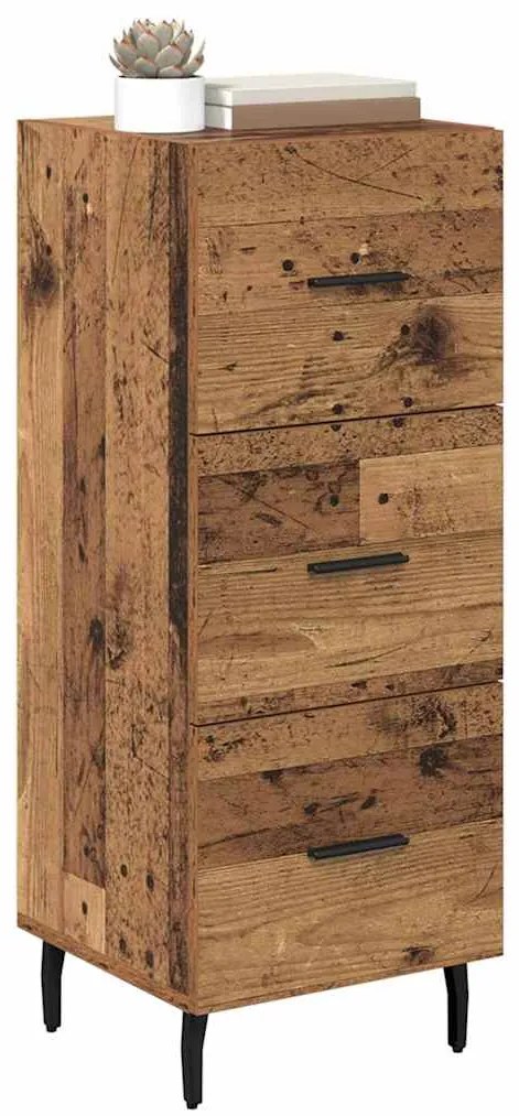 vidaXL Πλαϊνό γραφείο Παλαιό ξύλο 34 x 34.5 x 90 εκ Επεξεργασμένο ξύλο