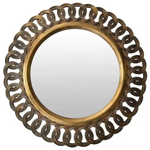 Καθρέπτης Atic Inart σε χρυσή αντικέ απόχρωση Φ50.8x5.3εκ 349-000007-349-000007-Χρυσό 349-000007