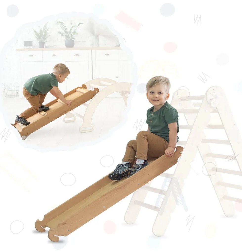 Montessori Τσουληθρα / Σκαλα Αναρριχησης Διαφορα Χρωματα