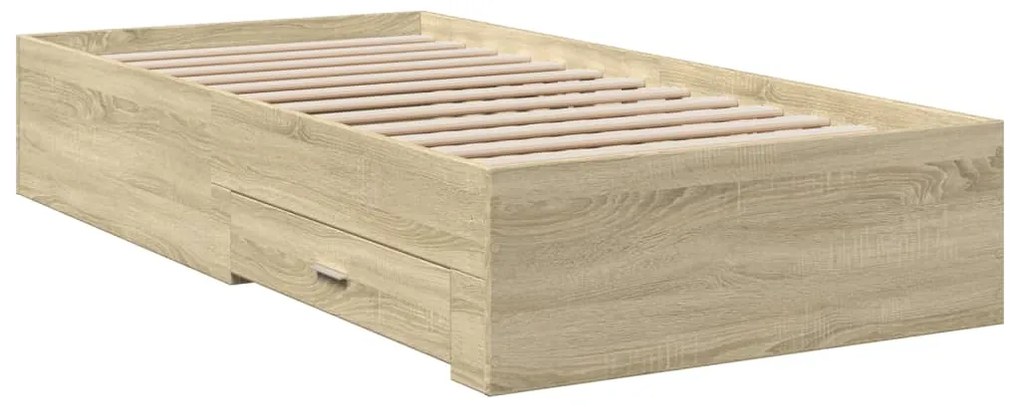 vidaXL Πλαίσιο Κρεβατιού με συρτάρια Sonoma Δρυς 100x200εκ. Επεξ. Ξύλο