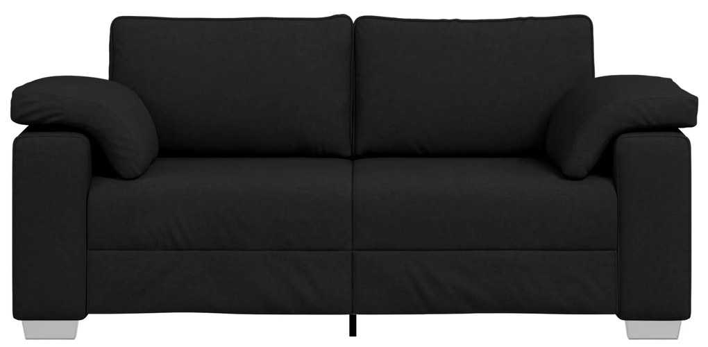vidaXL Μαύρος Καναπές Loveseat 140 εκ Υφασμάτινος
