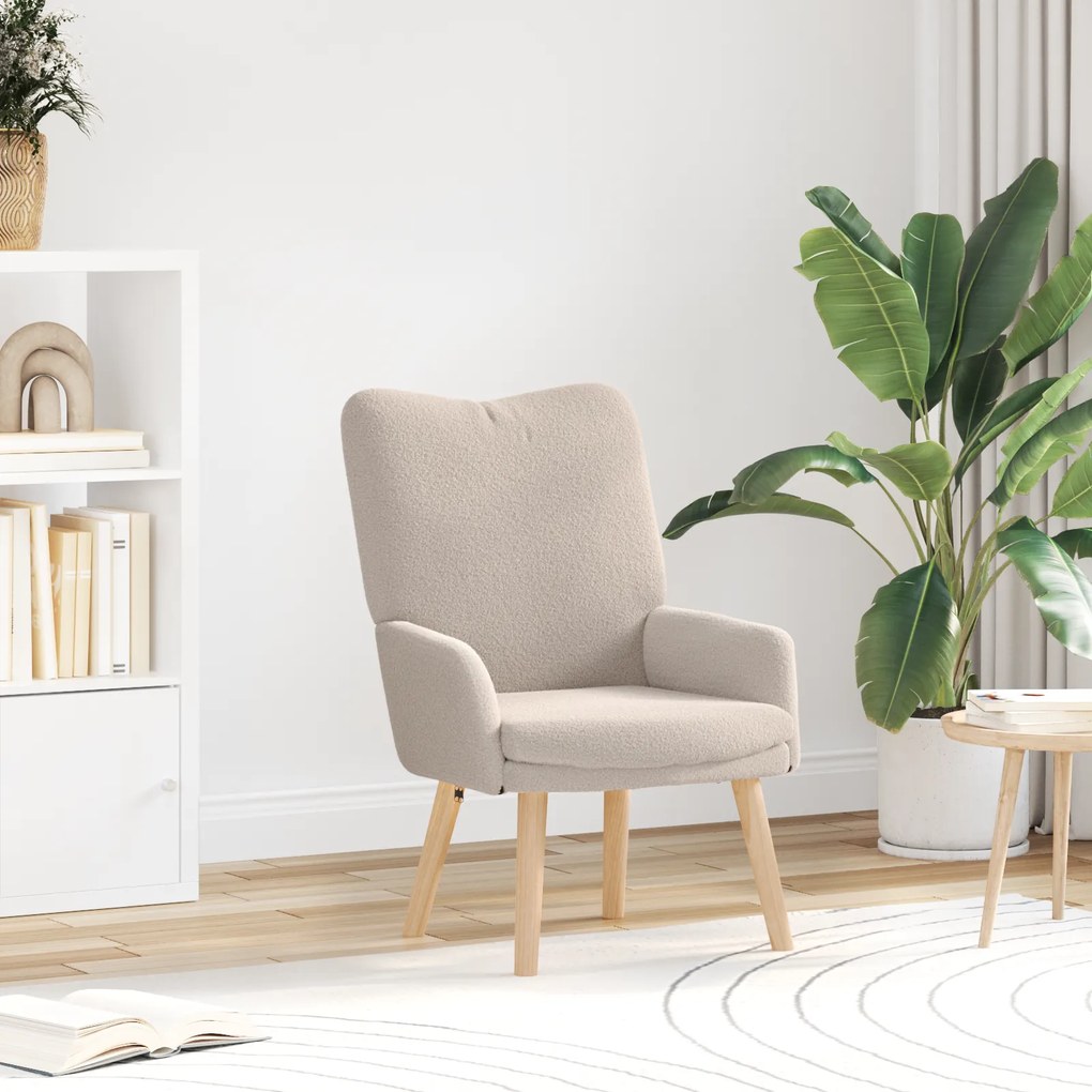 vidaXL Χαλαρωτική Πολυθρόνα Ανοιχτό γκρι 63 x 67 x 94 εκ. ύφασμα