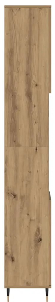 vidaXL Ντουλάπι μπάνιου Δρυς τεχνίτης 30x30x190 cm Κατασκευασμένο ξύλο