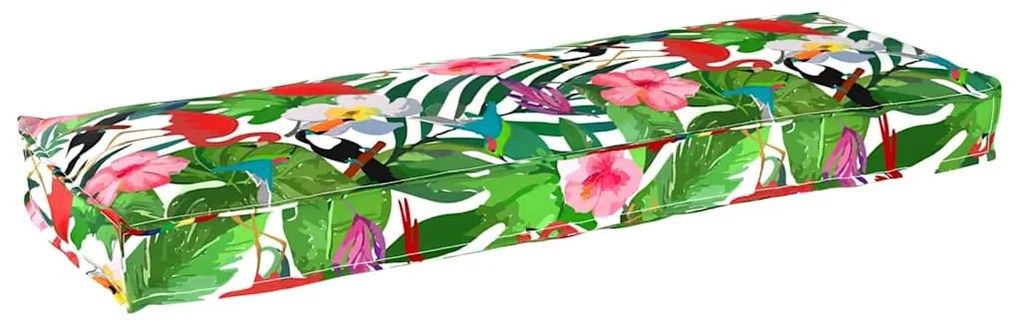 vidaXL Μαξιλάρι παλέτας για πάγκο Floral Πολύχρωμο 120 x 40 x 8 εκ