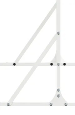 vidaXL Προσωπική Οθόνη Λευκή 100x50x180 εκ. από Ατσάλι