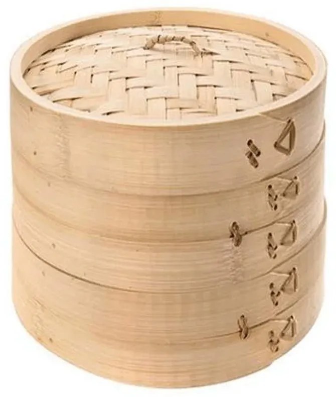 Ατμομάγειρας 2 Επιπέδων Bamboo Nikko 389530 20,5x14cm Natural Tescoma Bamboo