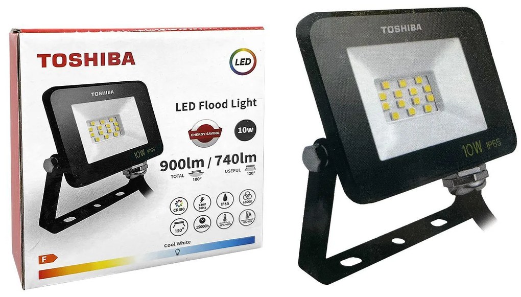 Προβολέας στεγανός led toshiba ip65 10w 6500k  Toshiba 00172828 88-456