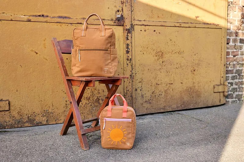 Laessig Σακίδιο Πλάτης small Little One &amp; Me Square caramel