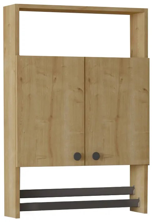 Ντουλάπι μπάνιου επιτοίχιο Ela Megapap χρώμα sapphire oak 60x15x87εκ.