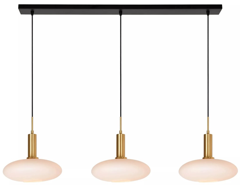 Φωτιστικό Κρεμαστό Lucide 25413-03-02 SINGALA Χρυσό Χρώμα (Gold Coloured)|Λευκό (White)