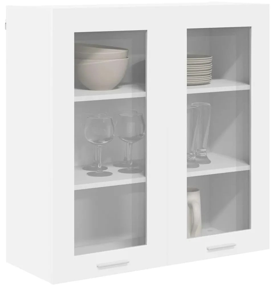 vidaXL Κρεμαστό ντουλάπι με αποθήκευση Riga Λευκό 80 x 31 x 80 εκ.