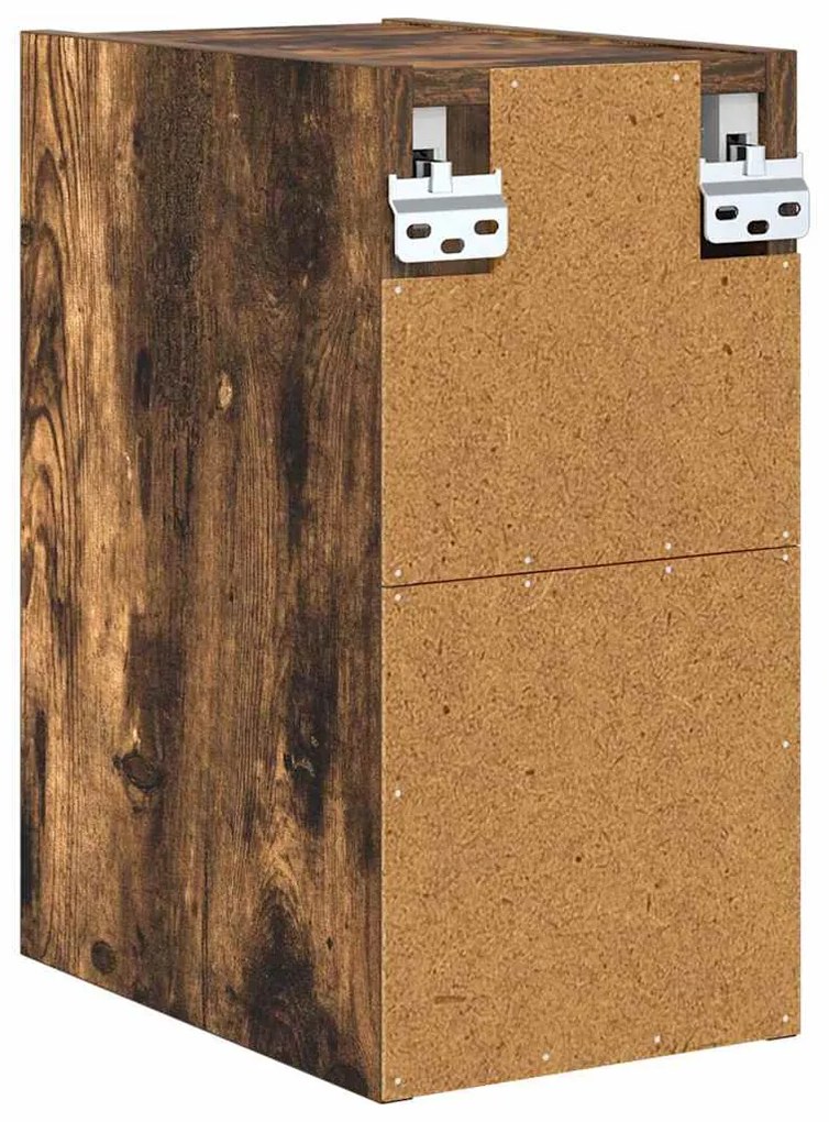 vidaXL Κρεμαστό ντουλάπι Καπνιστό Δρύς 20 x 29,5 x 40 εκ.