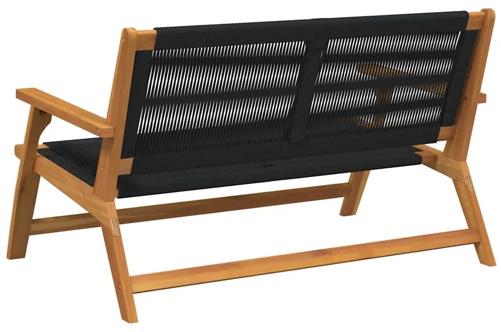 vidaXL Εξωτερικά Έπιπλα Μαύρο 78 x 122 x 73εκ. Μασίφ ξύλο ακακίας