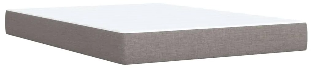 Κρεβάτι Boxspring με Στρώμα Taupe 140x190 εκ. Υφασμάτινο 3289367