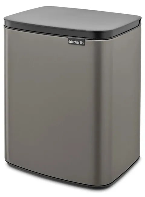 Brabantia 1006634 Κάδος Απορριμμάτων Πλαστικός Γκρι Bo Small 12L, Platinum