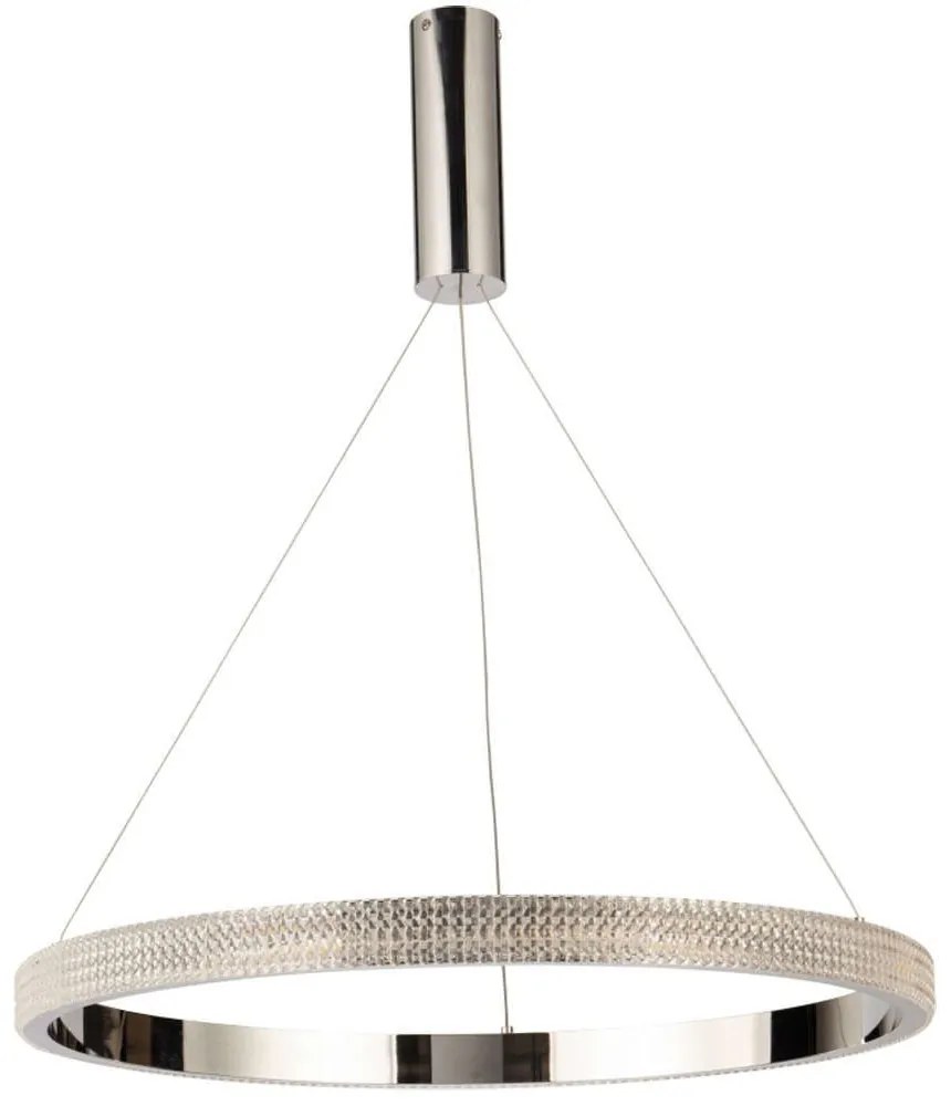 Φωτιστικό Οροφής 77-8163 Led 60cm Amarylis Chrome Homelighting Crystal, Metal