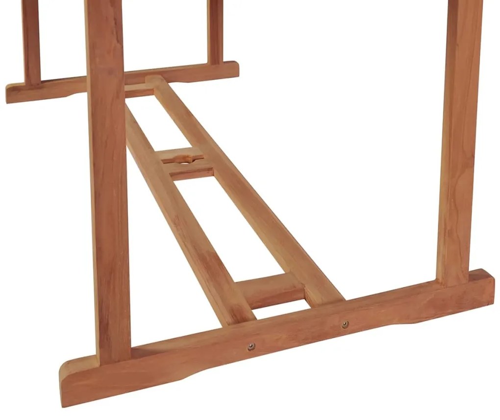 vidaXL Τραπέζι Κήπου 180 x 90 x 75 εκ. από Μασίφ Ξύλο Teak