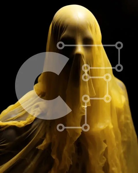 Intra Συλλεκτικό Ξύλινο Παζλ Plywood 4mm - Κίτρινο φόρεμα μανεκέν με τρομακτικά vibes Σε Ξύλινο Κουτί - Διαστάσεις Puzzle: 10x10 cm – 25 κομμάτια