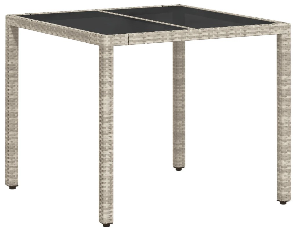 vidaXL Σέτ φαγητού για κήπο 5 pcs Ανοιχτό γκρι 90 x 90 x 75 cm