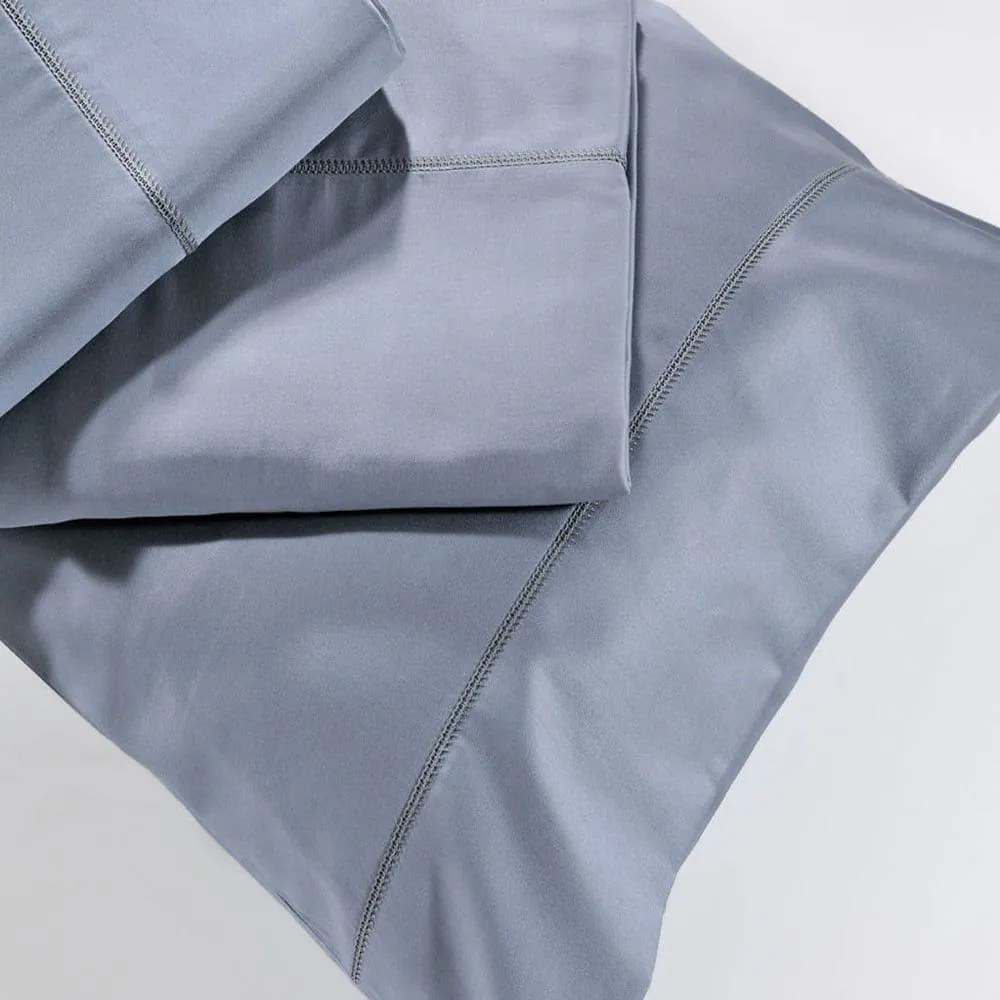 Μαξιλαροθήκες S250/7 Σετ 2τμχ Grey Metal Down Town 52X75 100% Cotton Satin