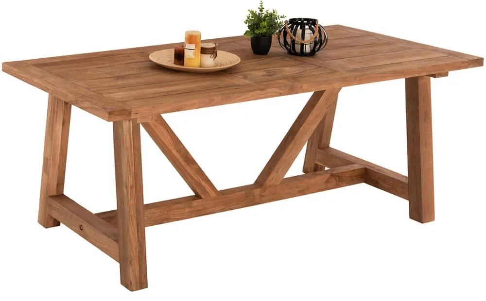 Τραπέζι Pluton HM7922 200x100x75cm Natural Ξύλο
