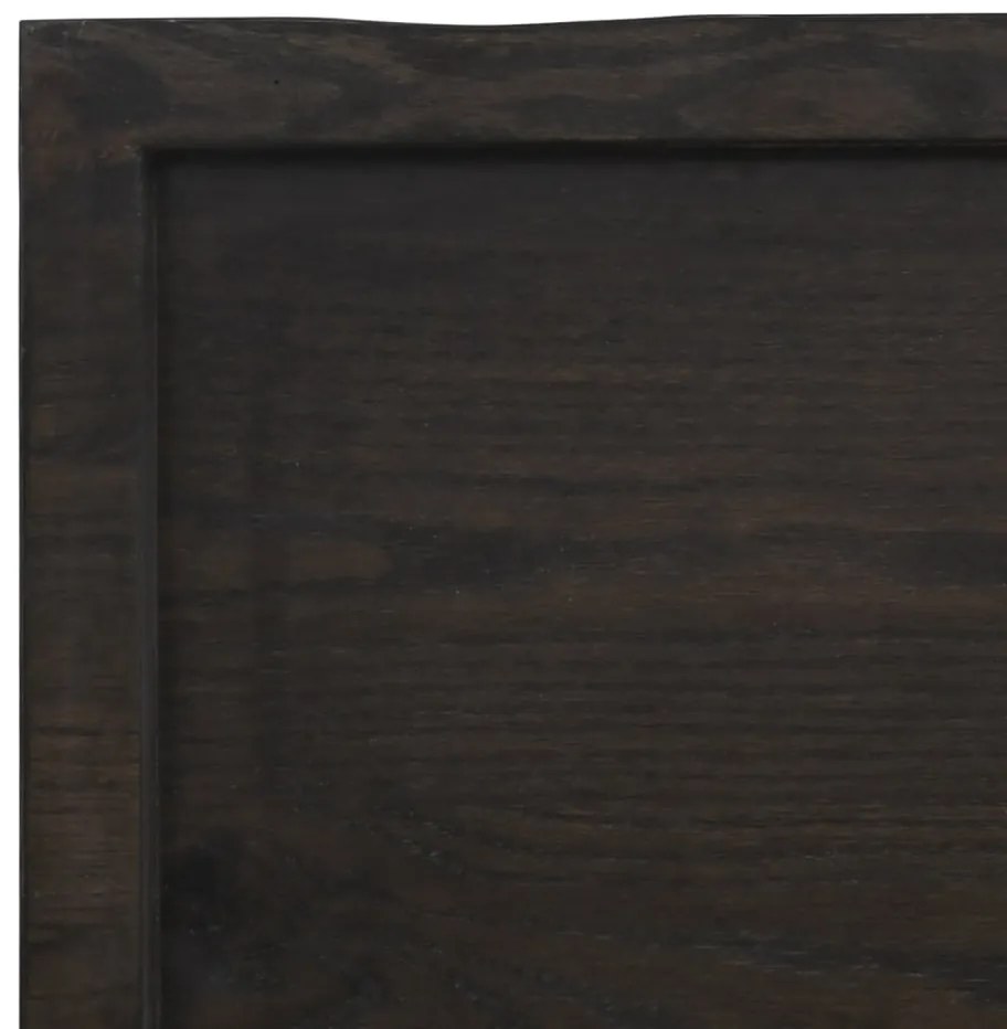 vidaXL Ράφι Τοίχου Σκούρο Καφέ 140x30x(2-6) εκ. Επεξ. Μασίφ Ξύλο Δρυός