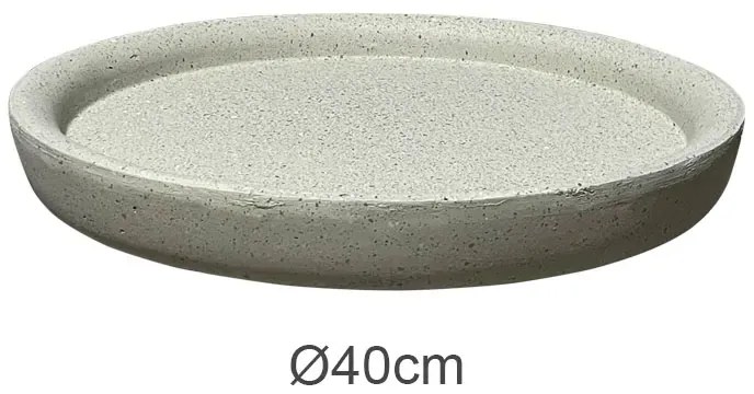 MarHome ΠΙΑΤΟ FIBER CLAY ΜΠΕΖ-ΓΡΑΝΙΤΗ ΣΤΡΟΓΓΥΛΟ ΓΙΑ ΚΑΣΠΩ - Φ40x3.5cm 5/ΚΙΒ 06-23227-5