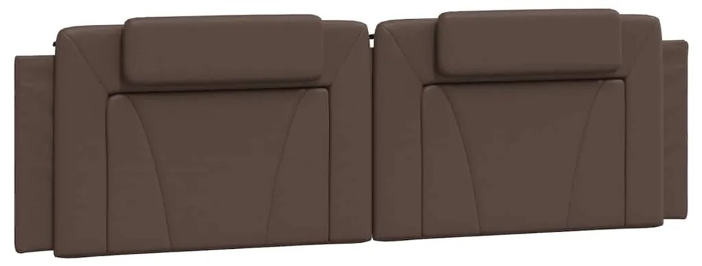 vidaXL Μαξιλάρι για Κεφαλάρι Viana Καφέ 180 εκ. από Συνθετικό Δέρμα