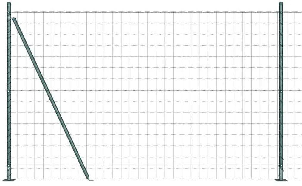 vidaXL Τεντώτο με στήριγμα Πράσινο 1,5 x 10 m Χάλυβας και PVC
