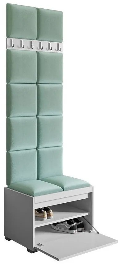 Σετ διαδρόμου Trenton 131, 207x65x34cm, 25 kg, Ταπισερί, Πλαστικοποιημένη μοριοσανίδα, Τοίχου, Εντοιχισμένη | Epipla1.gr