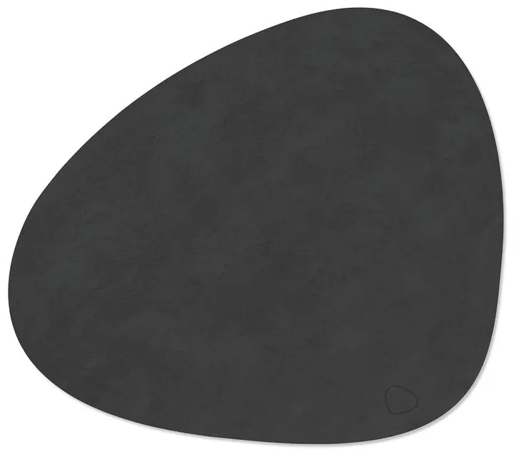 Σουπλά Dinner Mat Curve  Nupo / Ανακ.Δέρμα Μαύρο 37x44 cm LIND DNA