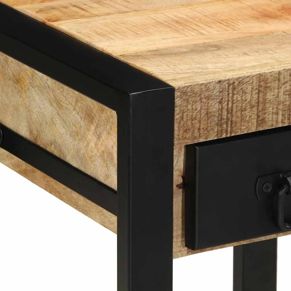 vidaXL Side Table 35x35x50 cm Στερεό ακατέργαστο ξύλο Mango